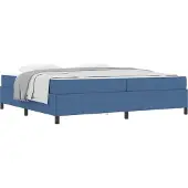 vidaXL Bettrahmen mit Matratze Blau 200 x 200 cm Stoff