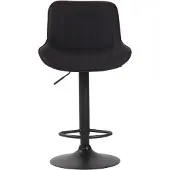 CLP Barhocker Lentini Stoff drehbar mit Höhenverstellung schwarz Gestell Farbe schwarz