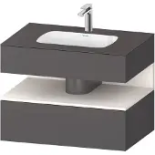 Duravit Einbauwaschtisch-Möbel-Set Qatego 80x55x60cm, w m/Gr ma, Konsolen-Waschtischunterbau