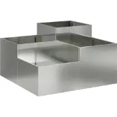 Syfax Gartenblumentopf Silber 100 x 100 x 48 cm Verzinkter Stahl