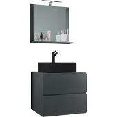 VCM 3-tlg Waschtisch Badmöbel Lendas 60 cm M Schublade