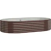 vidaXL Hochbeet Verzinkter Stahl 175x100x36 cm Braun
