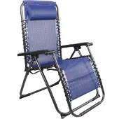 Inda Comfort Relaxsessel Relaxstuhl klappbar & verstellbar Garten Camping Balkon & Terrasse Blau