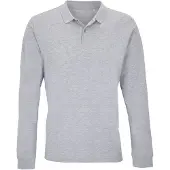 Sol SOLs 04241 | Uni Long Sleeve Polo Shirt Planet Langarmpoloshirt Uni - Farbe: Grey Melange - Größe: 4XL