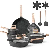Vevor Induktion Töpfe Pfannen Set (17-teilig) mit Glasdeckel
