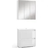 Vicco Badmöbel-Set Majest Weiß Hochglanz 2 Teile, Model 40117
