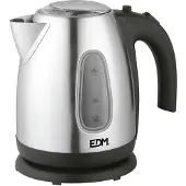 EDM Wasserkocher Kettle Schwarz Bunt Edelstahl 2200 W 1,7 L