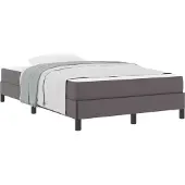 Syfax Bettrahmen mit Matratze Grau 120 x 200 cm Stoff