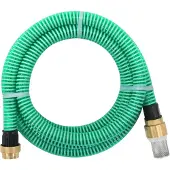 Syfax Saugschlauch mit Messing-Anschlüssen Grün 1,1" 20 m PVC
