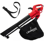 Lehmann 3-in-1 Elektro Laubbläser, Laubsauger und Häcksler, 3500W, Fangsack 40L, Tragegurt, Räder