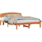 Syfax Bettrahmen Wachsbraun 150 x 200 cm Massives Kiefernholz
