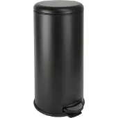 SVITA T30 Mülleimer Treteimer Abfalleimer 30 Liter inkl. Inneneimer rund Küchen-Hilfe Stahl Schwarz
