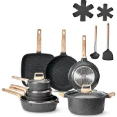 Vevor Induktion Töpfe Pfannen Set (19-teilig) mit Glasdeckel