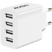 Akashi , Ladegerät 25W 4 USB Ports Schnellladen Kompakt, Weiß