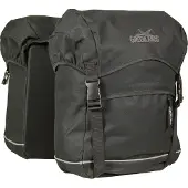 Polydaun Fahrradtasche Greenlands Travel – Doppelte Fahrradtasche - Leichtgewicht - Reflektierende Paspelierung - inklusive Regenhülle - 50 Liter - Schwarz