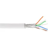 InLine Patchkab., S/FTP (PiMf), Cat.6A, 500MHz, halogenfrei, Kupfer, weiß, 100m, 100 m, Cat6a, S/FTP (S-STP), Weiß