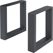 En.casa Tischgestell ‘Makers’ 2-er Set für Beistelltisch Couchtisch Stahl 43x40 cm Schwarz