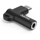 Hama 00201701, USB-C, 3.5mm, Schwarz