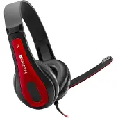 Canyon HSC-1, Kabelgebunden, Anrufe/Musik, 20 - 20000 Hz, Kopfhörer, Schwarz, Rot