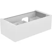 Keuco Waschtischunterbau PLANNING EDITION 11 1050 x 350 x 535 mm, Siphonausschnitt rechts cashmere/Glas cashmere