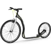 Yedoo Trexx Sport Alloy Roller Scooter Tretroller - für Erwachsene und Teenager, bis 130 kg, mit Luftreifen 26/20 und verstellbarem Lenker Schwarz