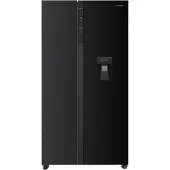 HEISSNER HSBS-HM529NFBKWDE++, Freistehend, Amerikanische Tür, Schwarz, 2 Tür(en), Berührung, LED