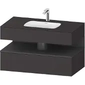 Duravit Einbauwaschtisch-Möbel-Set Qatego 100x55x60cm, gra m/Gr matt, Konsolen-Waschtischunterbau