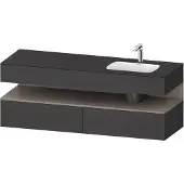 Duravit Einbauwaschtisch-Möbel-Set Qatego 160x50x60cm, Kon-WTU, B, B r, ba m/Gr ma