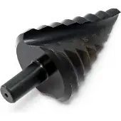 Wiltec HSS Stufenbohrer titanbeschichtet, 10-45 mm, Kegelbohrer mit Titanbeschichtung, Schälbohrer für Stahl und Kunststoff, Konusbohrer Senkbohrer Entgratbohrer