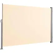 Floordirekt Alu-Seitenmarkise Sichtschutz & Sonnenschutz für Balkon, Terrasse & Garten, UV-beständig, witterungsbeständig, Beige, 200x300 cm