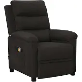 Syfax Massagesessel Schwarz Stoff