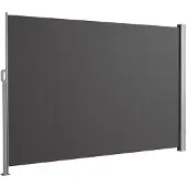 Floordirekt Alu-Seitenmarkise Sichtschutz & Sonnenschutz für Balkon, Terrasse & Garten, UV-beständig, witterungsbeständig, Anthrazit, 180x450 cm