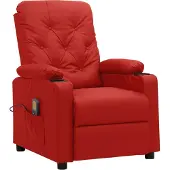 Syfax Massagesessel Weinrot Kunstleder