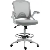 Vinsetto Bürostuhl Ergonomischer Schreibtischstuhl mit hochklappbaren Armlehnen