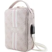 GUESS Universelle Tasche Tragetasche Umhängetasche 4G Printed Stripes Pink