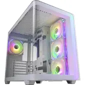 FSP/Fortron M580-WA Gehäuse Midi Tower mITX, mATX Weiß ARGB, Midi Tower, PC, Weiß, ATX, micro ATX, Mini-ITX, Glas, SPCC, Gaming