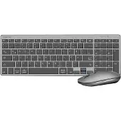 Logilink ID0215, Kabellos, Bluetooth, QWERTZ, Anthrazit, Grau, Maus enthalten