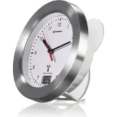 Bresser Optics MYTIME BATH RC, Wand, Quarzuhr, Kreis, Silber, Weiß, Aluminium, Glas