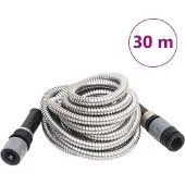 Syfax Gartenschlauch mit Sprühdüse Silbern 0,6" 30 m Edelstahl