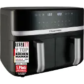 Russell Hobbs Heiluftfritteuse Küche Rapid Airfryer 2 Kammern 9 Liter Doppelkammer