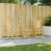 vidaXL Möbel Gartenstühle 2 Stk. Klappbar 46x66x99 cm Bambus - Gartenstühle 368037