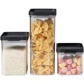 Mepal Omnia Vorratsdosen-Set 3-teilig 700, 1100, 2000 ml - black