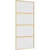 vidaXL Schiebetür Golden 90x205 cm Matt ESG-Glas und Aluminium
