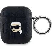 Karl Lagerfeld Kla2Pgkipk Airpods 1/2Cover Schwarz/Schwarz Monogramm Karl Head