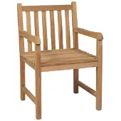 vidaXL Gartenstühle 4 Stk. mit Hellgrünen Kissen Massivholz Teak