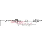 METZGER 11.2532 Kupplungsseil Seilzug für OPEL Corsa B Schrägheck (S93) 794/410mm