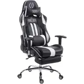 CLP Racing Gaming Bürostuhl Limit V2 Kunstleder höhenverstellbar und drehbar schwarz/weiß