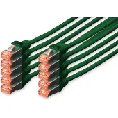 Digitus CAT 6 S/FTP Patchkabel, 10 Stück, 2 m, Cat6, S/FTP (S-STP), RJ-45, RJ-45, Grün