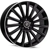 KESKIN KT18 Turbo matt black lip polish 7x17 ET38 - LK5/112 ML66.6 Felge Alu