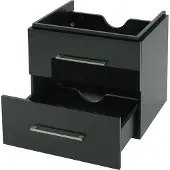 MCW Premium Waschbeckenunterschrank MCW-D16, Waschtischunterschrank Waschtisch Badmöbel, hochglanz 60cm schwarz